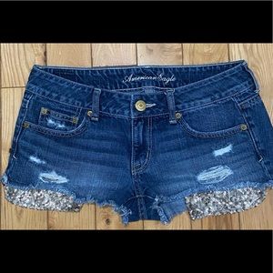 American Eagle Sequined Pocket Shorts ❤️
